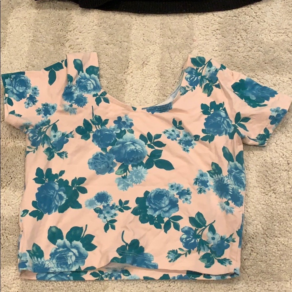 American apparel crop tee